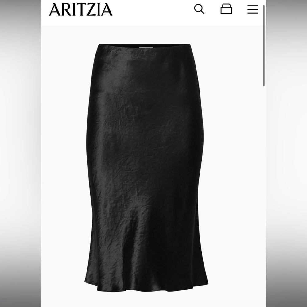 Babaton Slip Satin Midi Skirt - Size 2